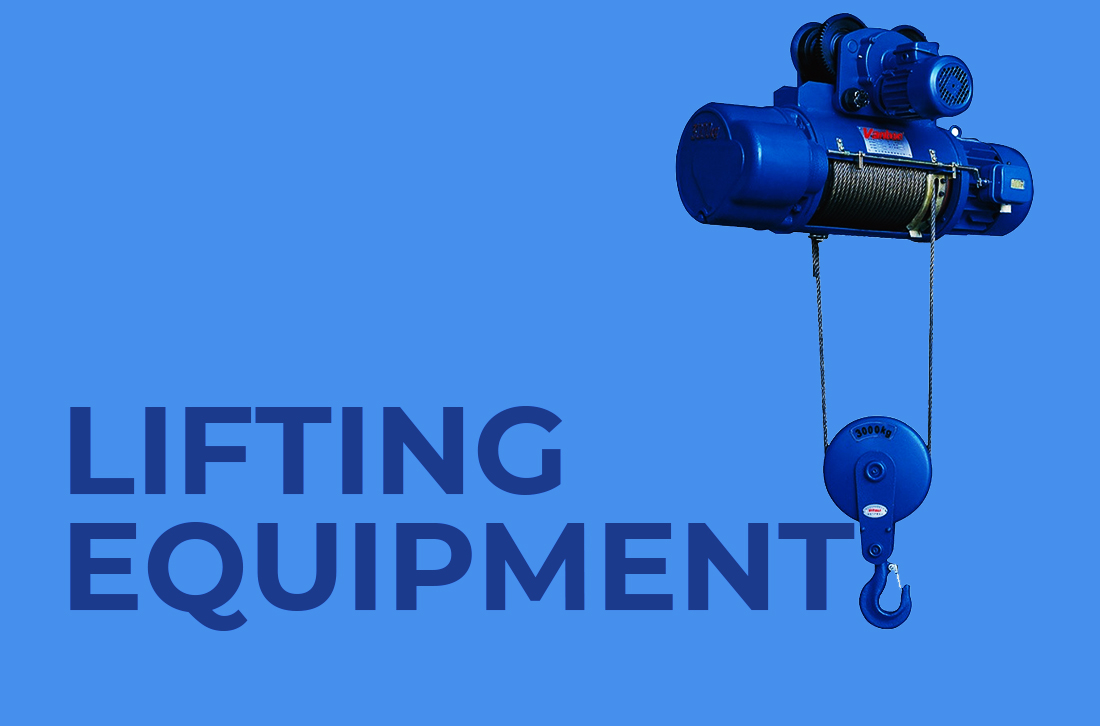 Winch with vivid blue background