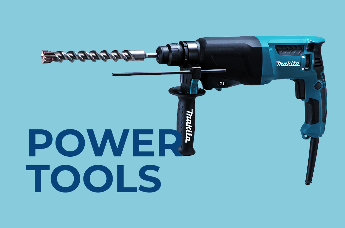 Drill with soft cyan background